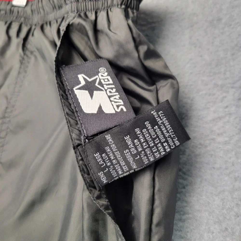 Starter Track Pants Mens L Grey Red Reversible Y2K Nylon Windbreaker Wide Leg